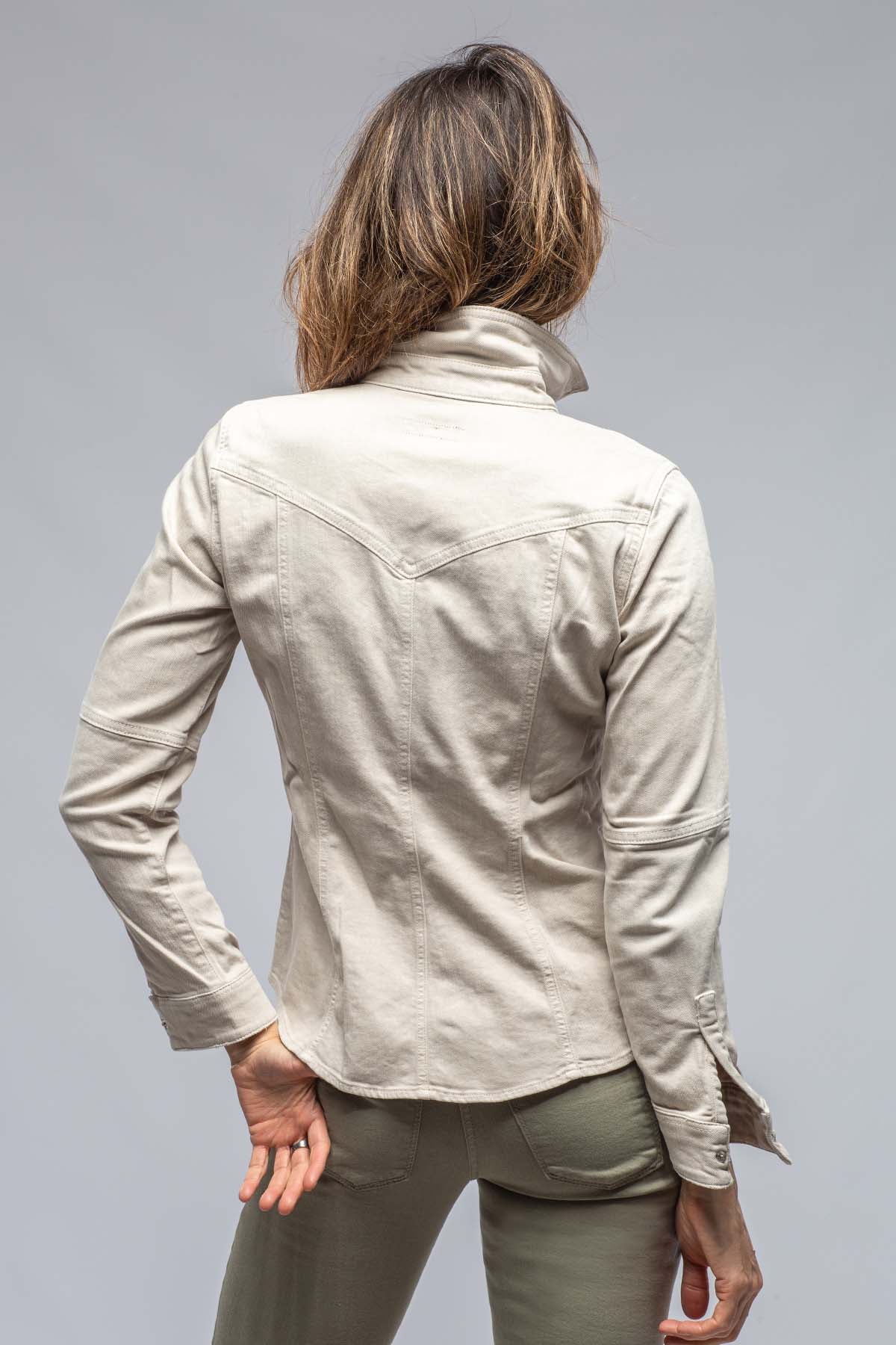 Sweetwater Denim Snap Shirt In Ecru | Ladies - Snap Shirts | Axel's Premium Denim