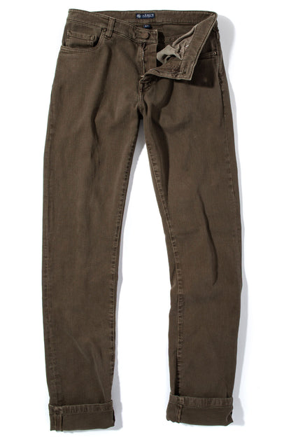 Axel's Premium Denim Taos Slim Cotton/Linen Denim in Army Mens - Pants - 5 Pocket