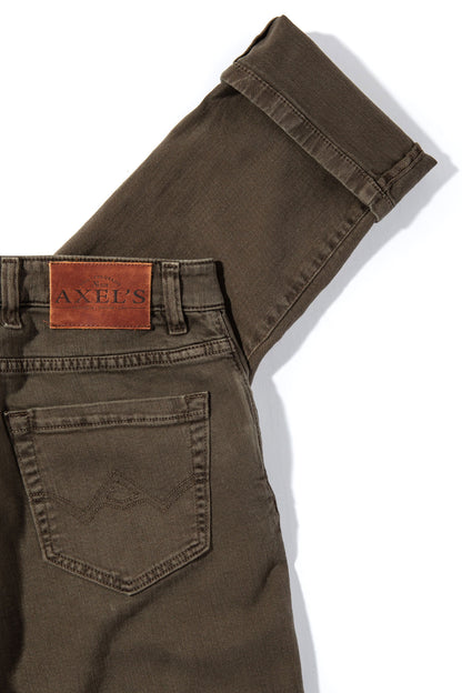 Axel's Premium Denim Taos Slim Cotton/Linen Denim in Army Mens - Pants - 5 Pocket