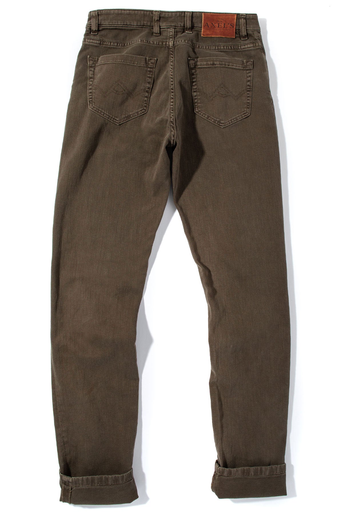 Axel's Premium Denim Taos Slim Cotton/Linen Denim in Army Mens - Pants - 5 Pocket
