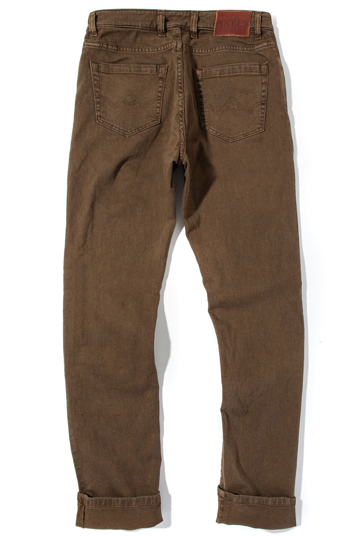 Axel's Premium Denim Taos Slim Cotton/Linen Denim in Liquirizia Mens - Pants - 5 Pocket