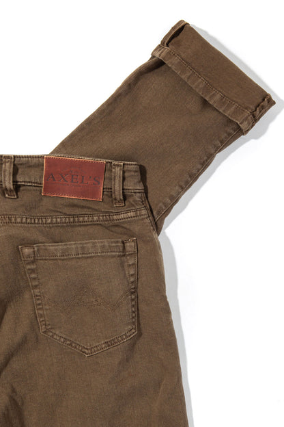 Axel's Premium Denim Taos Slim Cotton/Linen Denim in Liquirizia Mens - Pants - 5 Pocket