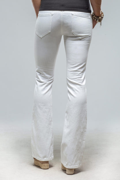 Axel's Premium Denim Tommy Flare Jeans In White Ladies - Pants - Jeans