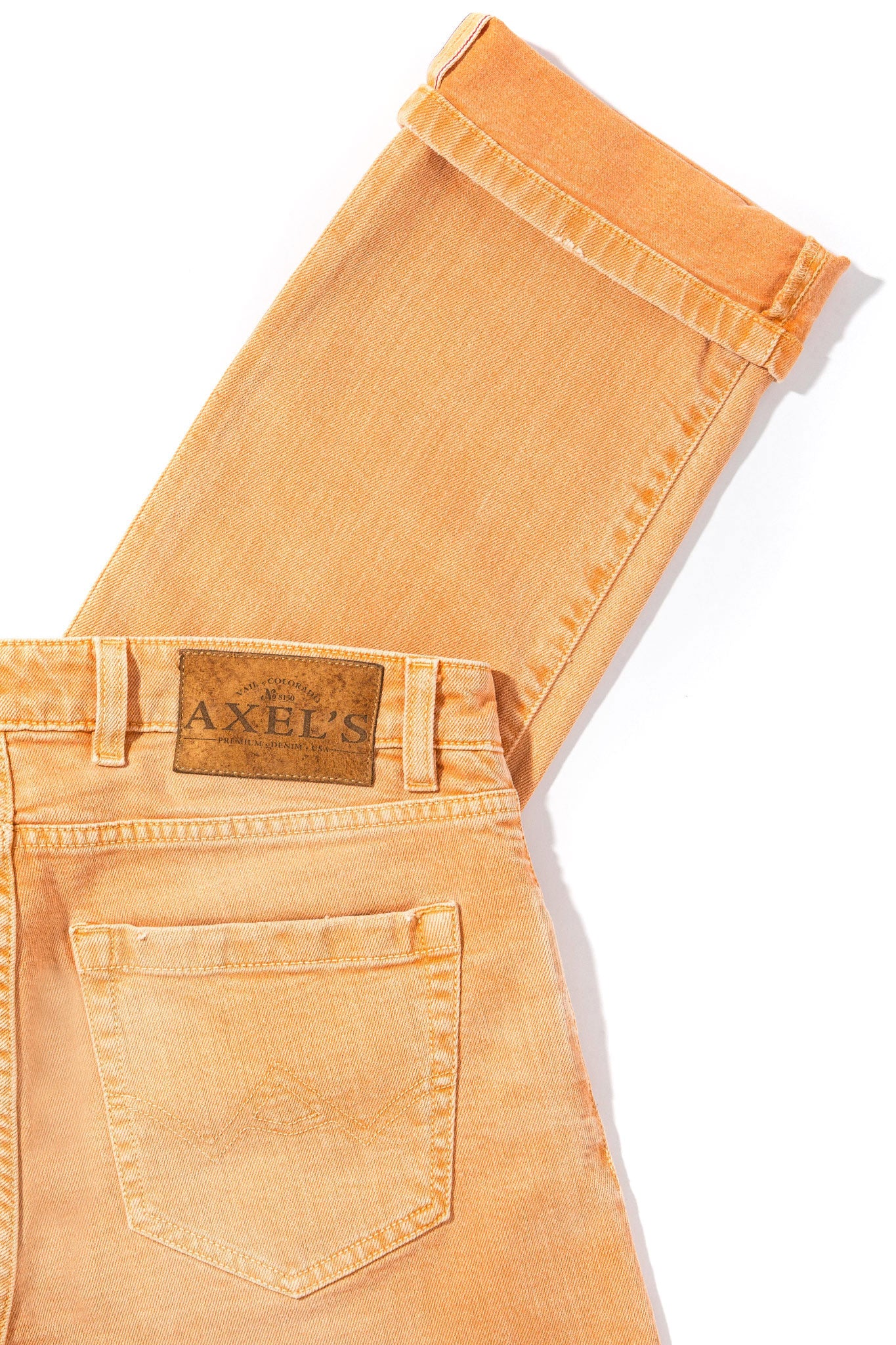 Axel's Premium Denim Tucson Selvedge Denim In Arancio Mens - Pants - 5 Pocket
