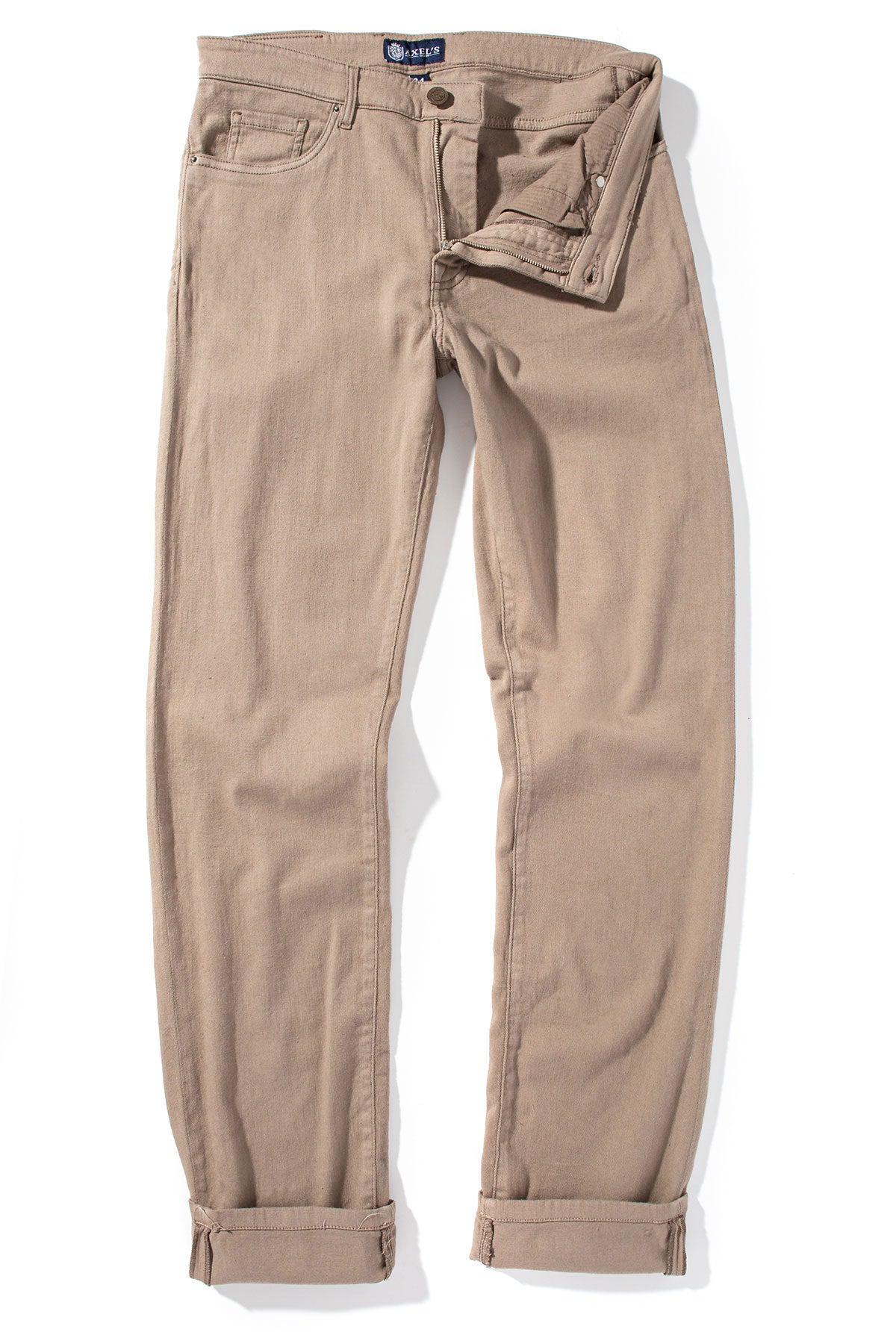 Axel's Premium Denim Winslow 5-Pocket Trouser In Tortora Mens - Pants - 5 Pocket
