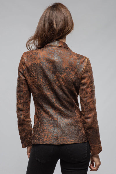 Axel's Renegade by Garrett | Greta Distressed Leather Blazer In Tobacco | Ladies - Outerwear - Leather 