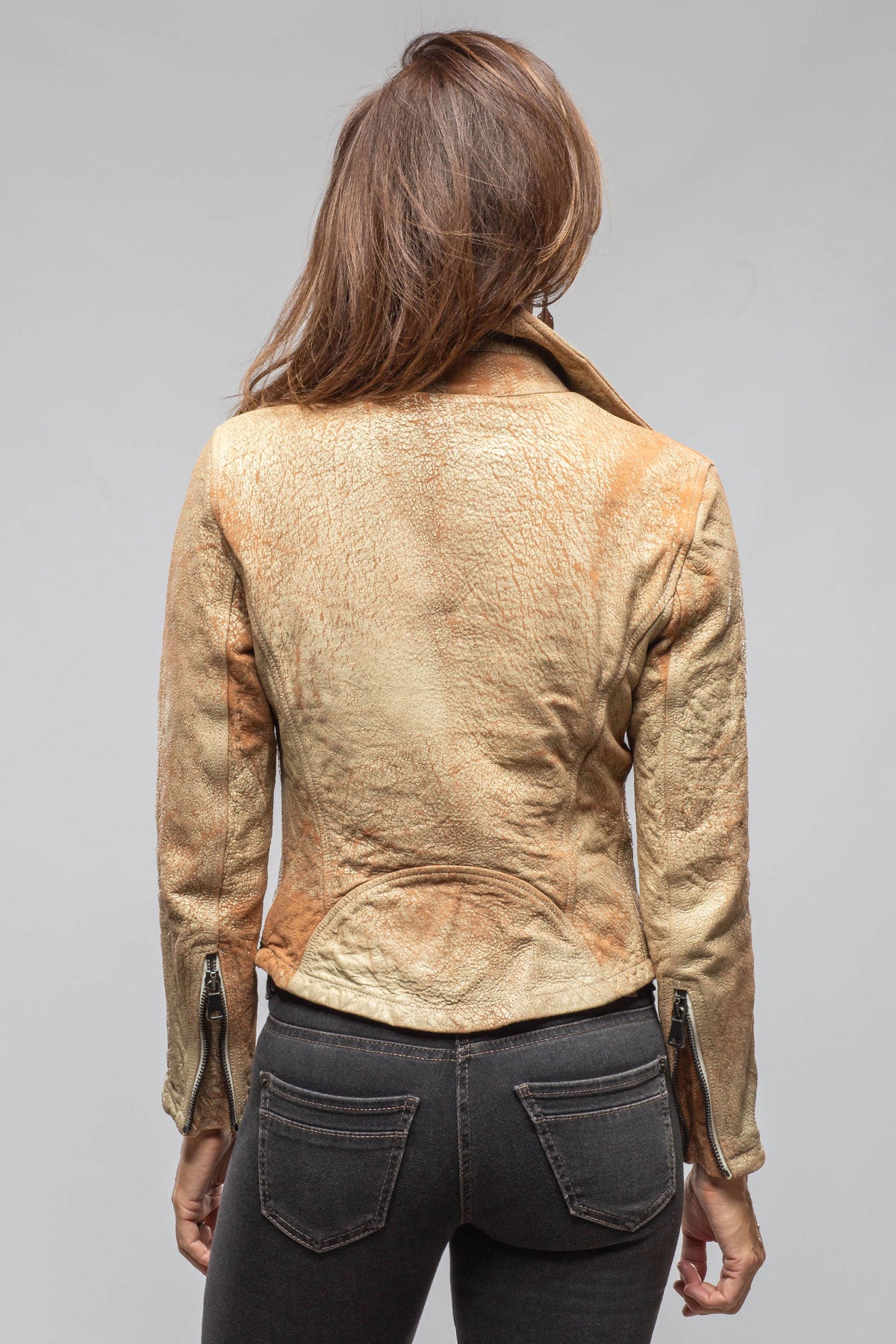 Axel's Renegade by Garrett | Ol' Time Side Zip Moto In Cracked White Brick | Ladies - Outerwear - Leather 