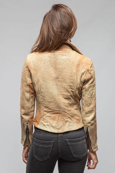 Axel's Renegade by Garrett | Ol' Time Side Zip Moto In Cracked White Brick | Ladies - Outerwear - Leather 