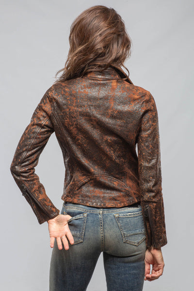 Axel's Renegade by Garrett Ol' Time Side Zip Moto In Vintage Cognac Ladies - Outerwear - Leather