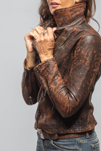 Axel's Renegade by Garrett Ol' Time Side Zip Moto In Vintage Cognac Ladies - Outerwear - Leather