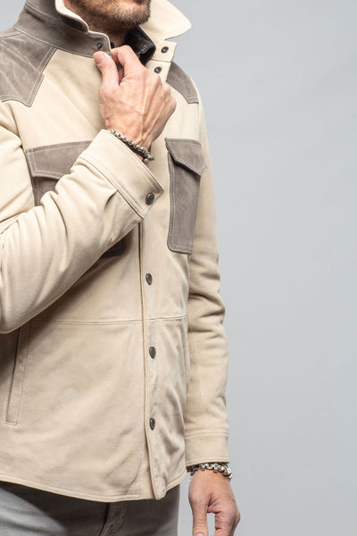 Axel's Stil | Aimone Colorblock Suede Shirt Jacket | Mens - Outerwear - Leather 