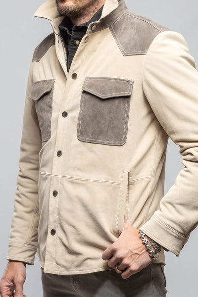 Axel's Stil | Aimone Colorblock Suede Shirt Jacket | Mens - Outerwear - Leather 