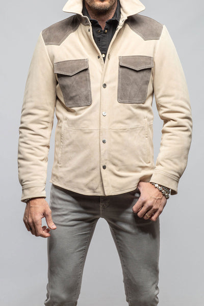 Axel's Stil | Aimone Colorblock Suede Shirt Jacket | Mens - Outerwear - Leather 