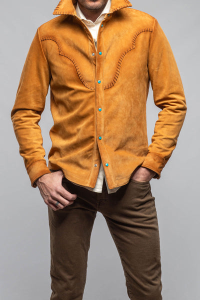 Axel's Stil Deleon Buck Stitch Suede Overshirt Mens - Outerwear - Leather