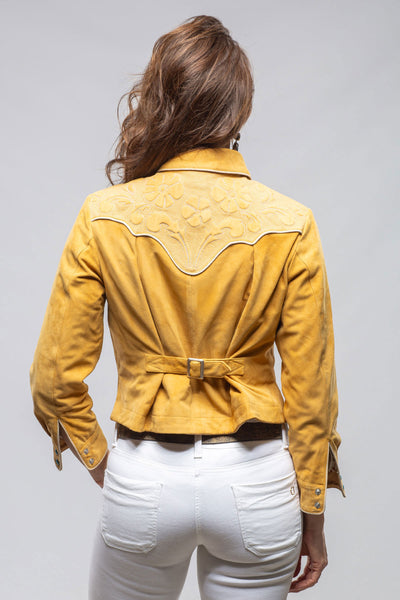 Axel's Stil | Scarlett Suede Western Shirt In Sunflower | Ladies - Outerwear - Leather 
