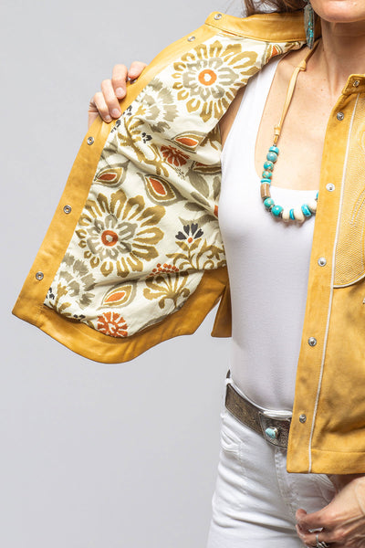 Axel's Stil | Scarlett Suede Western Shirt In Sunflower | Ladies - Outerwear - Leather 