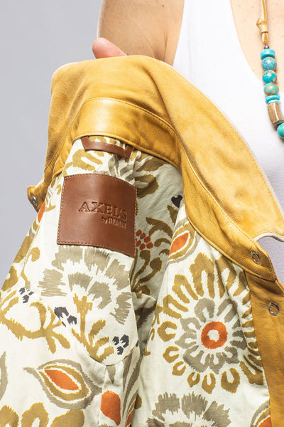 Axel's Stil | Scarlett Suede Western Shirt In Sunflower | Ladies - Outerwear - Leather 