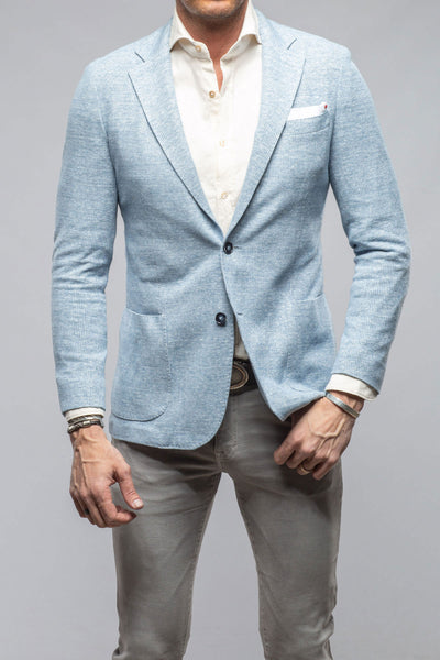Giorgio Unconstructed Blazer In Denim Melange | Mens - Tailored - Jackets | Axel's Vento Collection