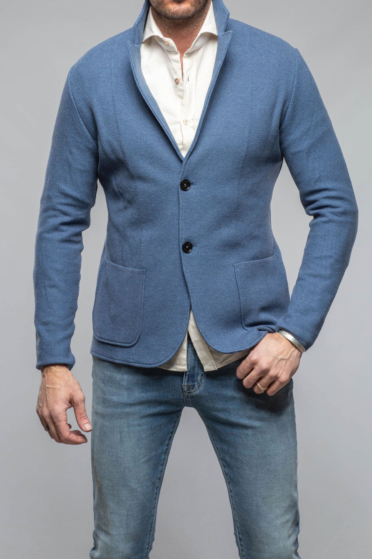 Axels-BDSR Arette Swacket In Blue Mens - Sweaters