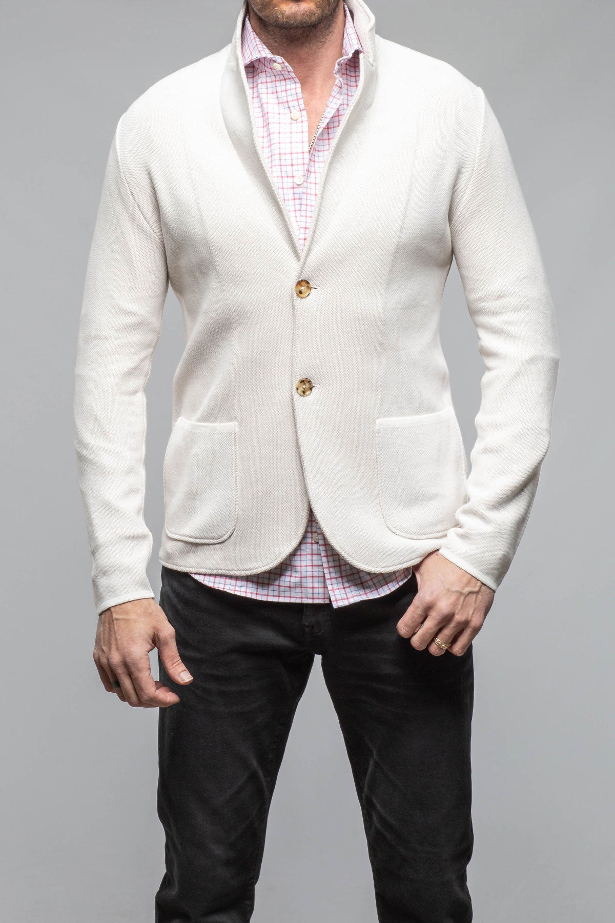 Axels-BDSR Arette Swacket In Ivory Mens - Sweaters