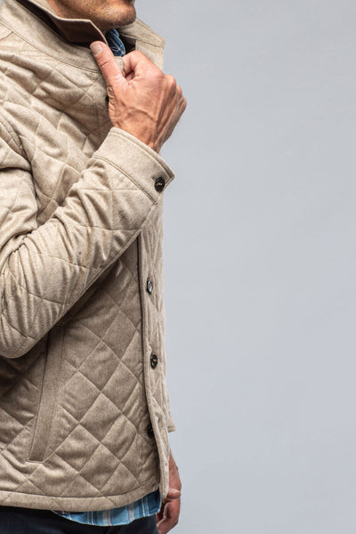 Axels-BDSR Dutton Quilted Cashmere Jacket in Camel Mens - Outerwear - Cloth