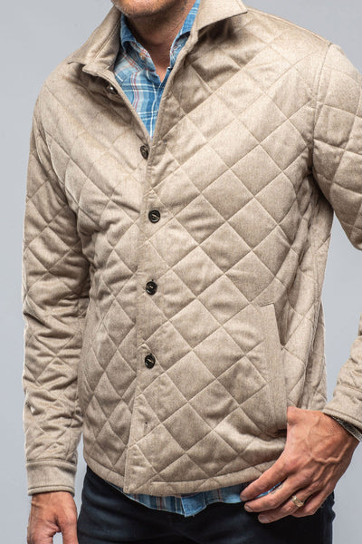Axels-BDSR Dutton Quilted Cashmere Jacket in Camel Mens - Outerwear - Cloth