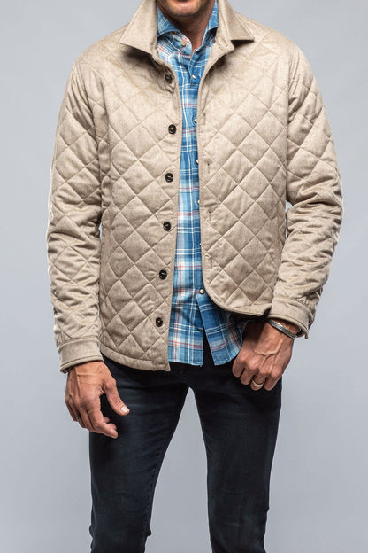 Axels-BDSR Dutton Quilted Cashmere Jacket in Camel Mens - Outerwear - Cloth
