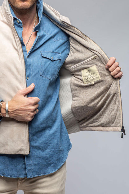 Huracán Suede Vest In Ivory | Mens - Outerwear - Leather | Axels-BDSR