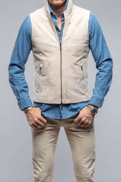 Huracán Suede Vest In Ivory | Mens - Outerwear - Leather | Axels-BDSR