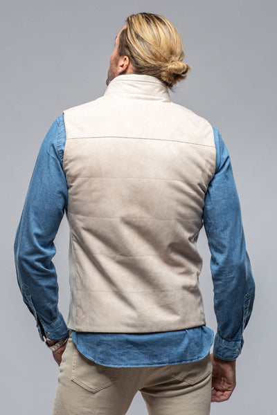 Huracán Suede Vest In Ivory | Mens - Outerwear - Leather | Axels-BDSR