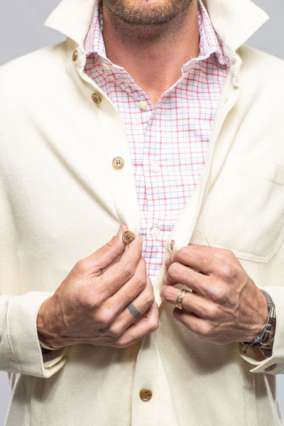 Axels-BDSR Sooter Cashmere Shirt in White Mens - Sweaters