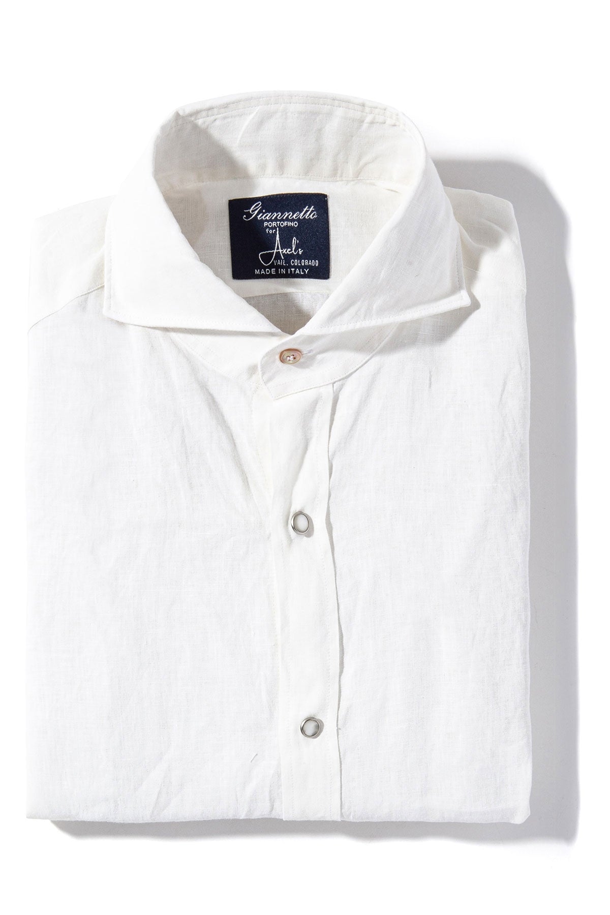 Axels GP Sorgue Linen Shirt In White Mens - Shirts - Dress