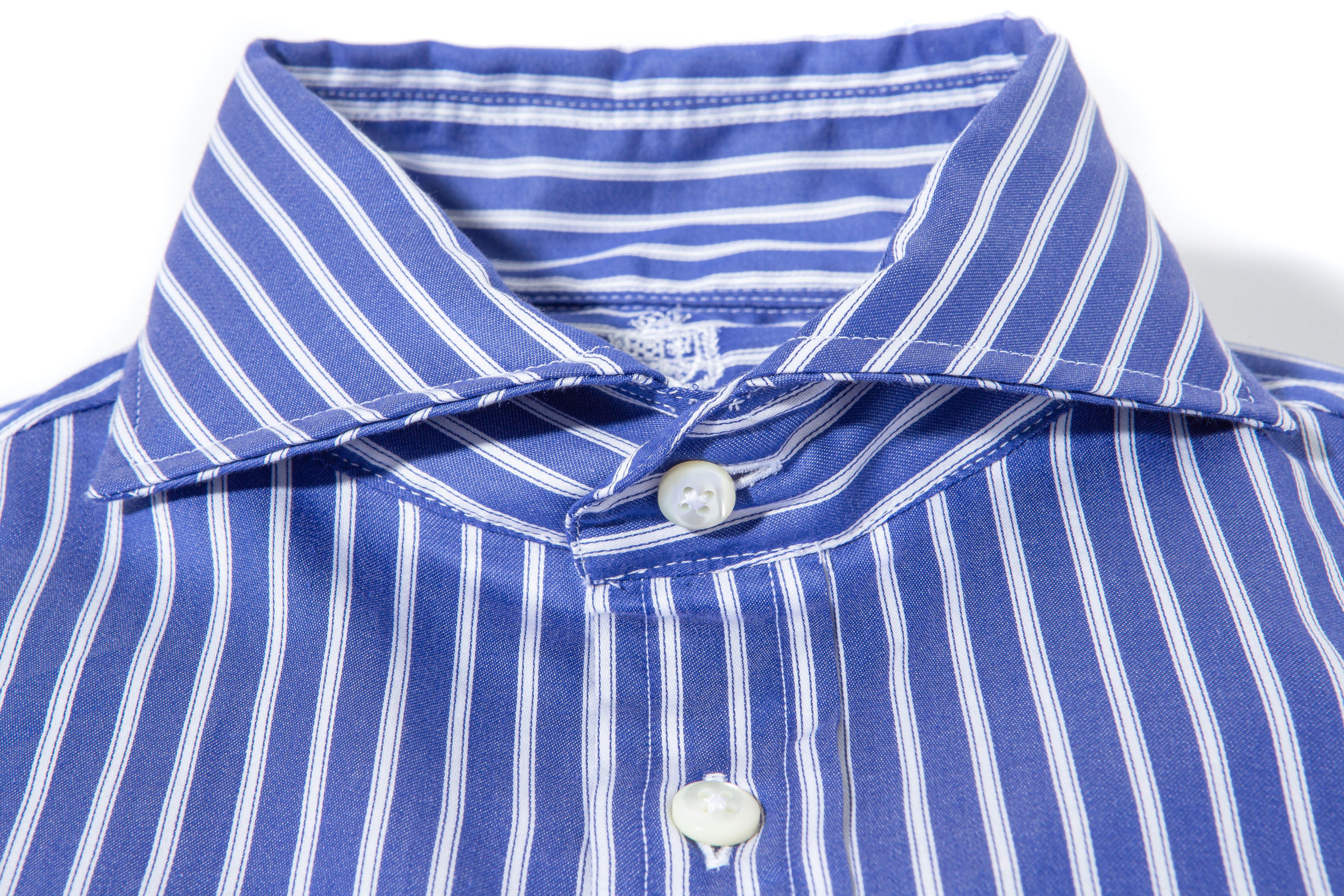 Axels-Is Carrera Cotton Speed shirt In Blue and White Mens - Shirts - Dress