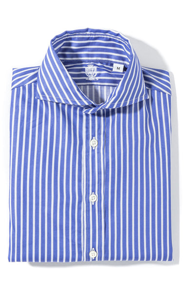 Axels-Is Carrera Cotton Speed shirt In Blue and White Mens - Shirts - Dress