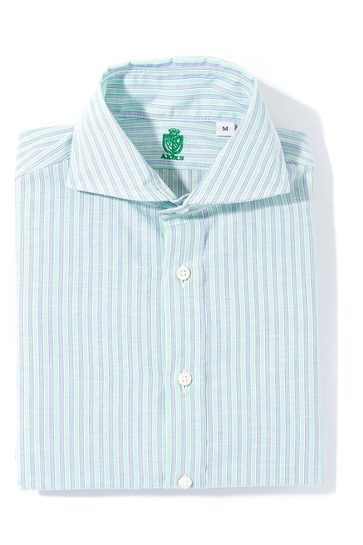 Axels-Is Taycan Cotton Linen Shirt in Green Mens - Shirts - Dress