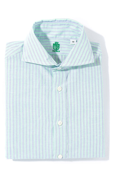 Axels-Is Taycan Cotton Linen Shirt in Green Mens - Shirts - Dress