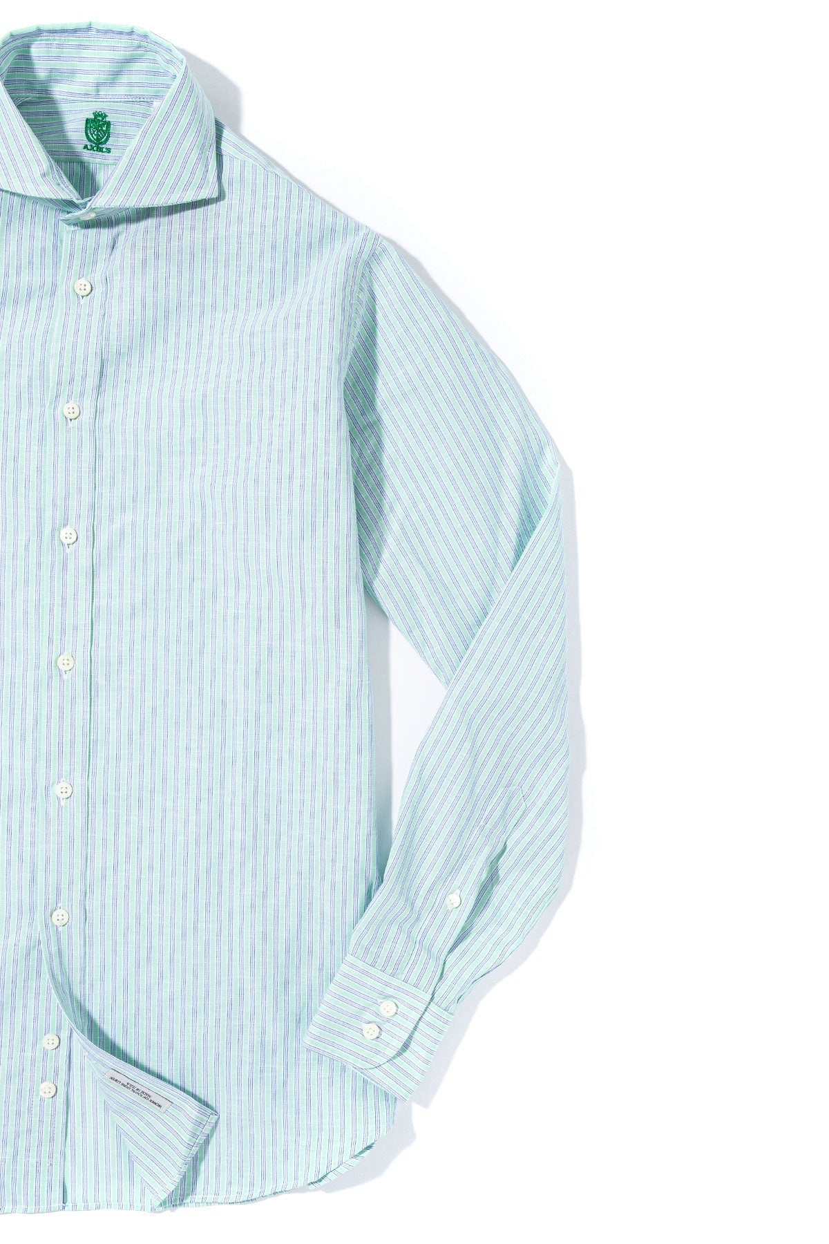 Axels-Is Taycan Cotton Linen Shirt in Green Mens - Shirts - Dress