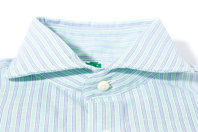Axels-Is Taycan Cotton Linen Shirt in Green Mens - Shirts - Dress