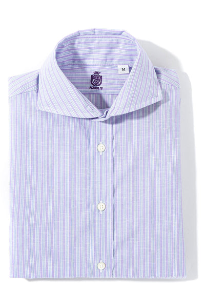 Axels-Is Taycan Cotton Linen Shirt in Purple Mens - Shirts - Dress