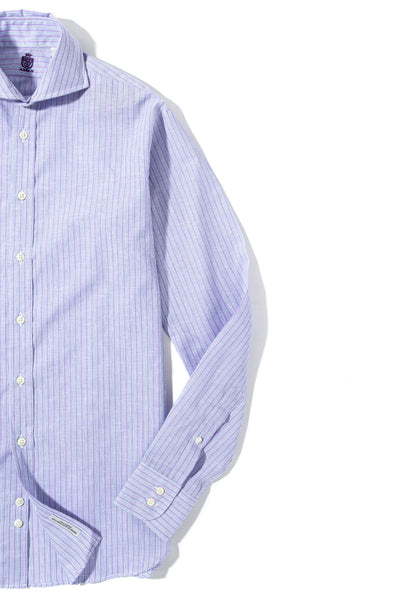 Axels-Is Taycan Cotton Linen Shirt in Purple Mens - Shirts - Dress