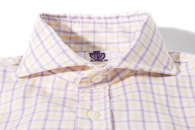 Thompson Check in Yellow and Purple | Mens - Shirts - Dress | Axels-Is
