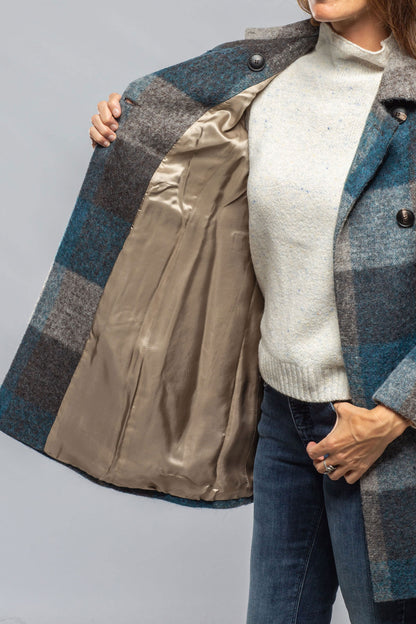 Axels Lexi Dbl Brstd Plaid Swing Coat Ladies - Outerwear - Cloth