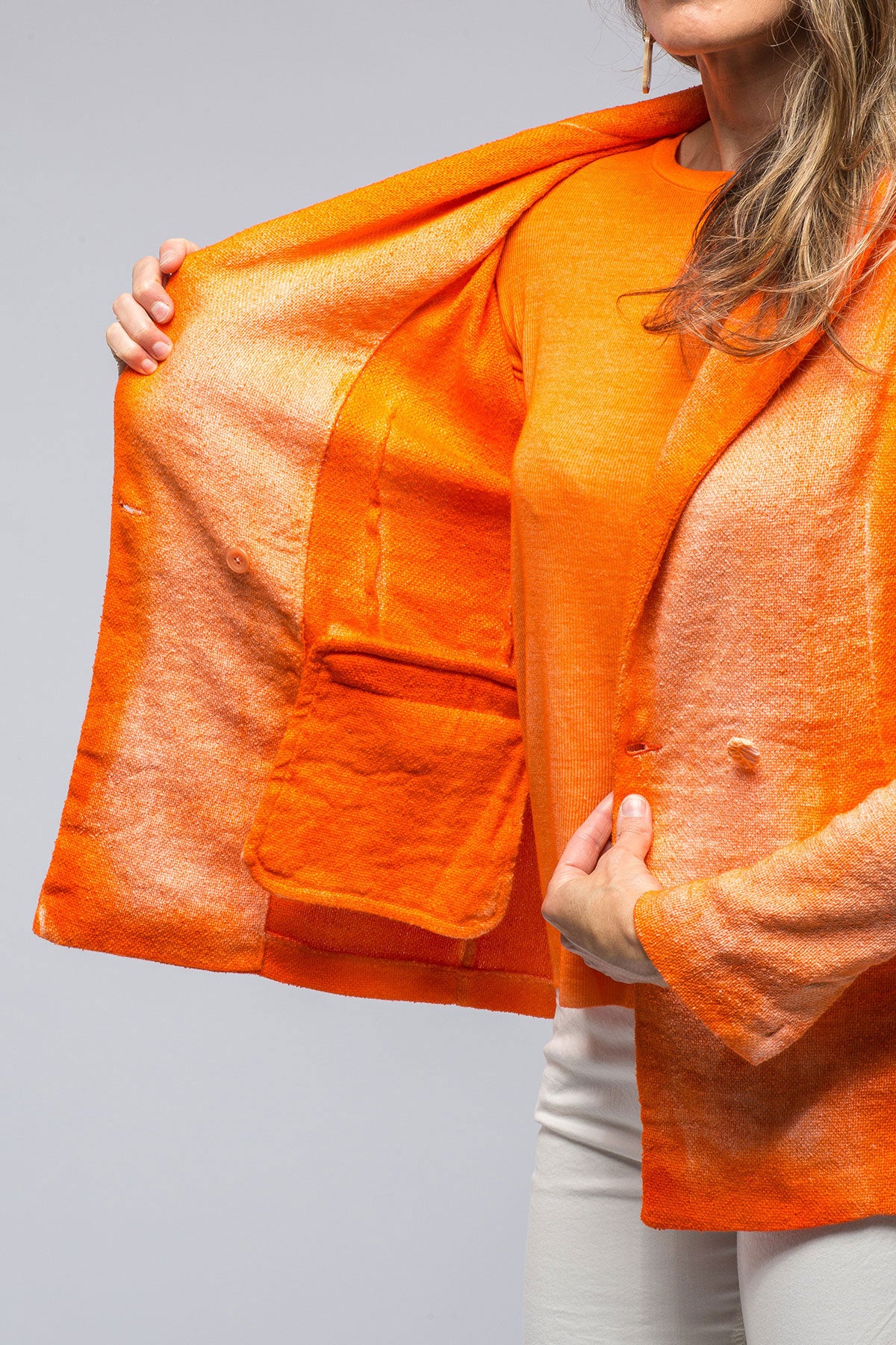 Roberta Dbl Brstd Shaded Jacket In Persimmons | Ladies - Tailored - Jackets | Avant Toi