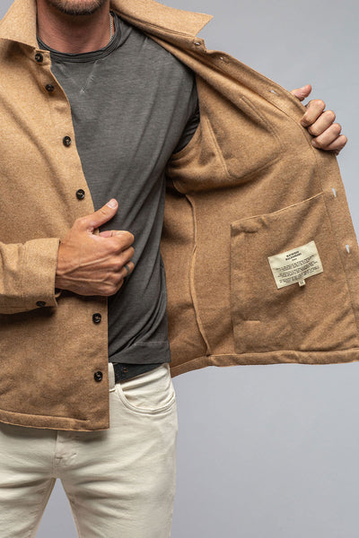 Baldassari Sooter Cashmere Shirt In Camel Mens - Sweaters