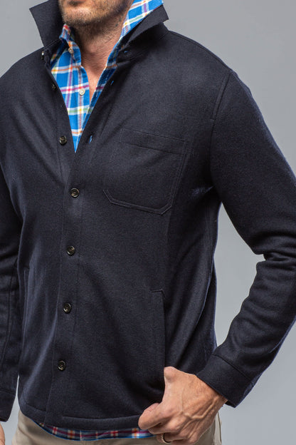 Baldassari Sooter Cashmere Shirt In Navy Mens - Sweaters