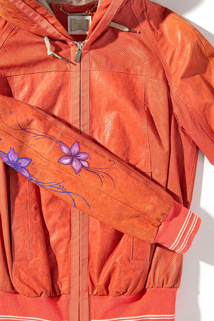 Laura Perforated Leather Hoody