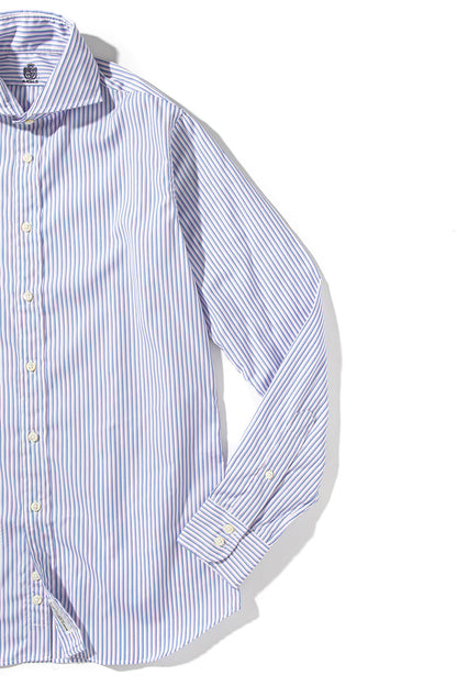 Poplin Blue Stripe Shirt In Pink Shadow Stripe | Mens - Shirts - Dress | Axels-Is