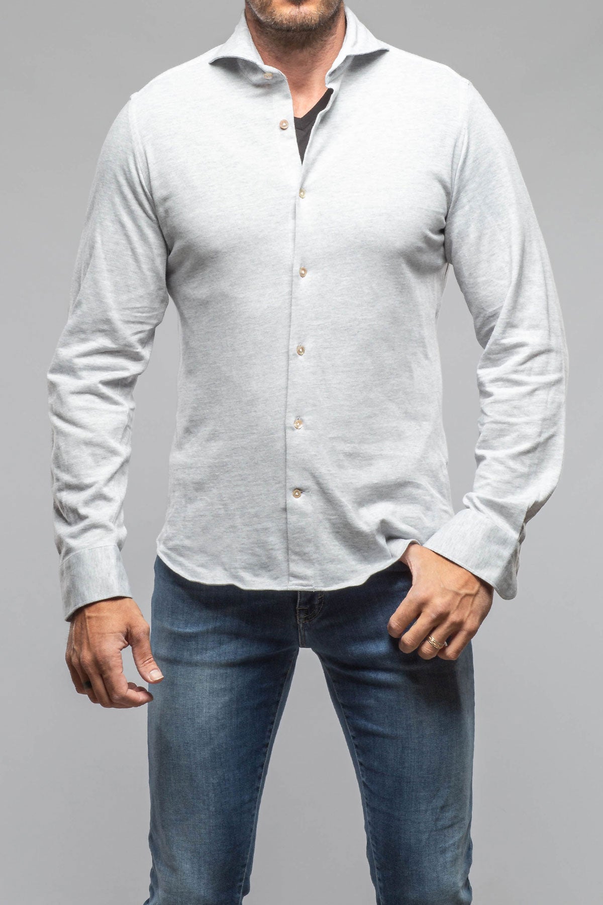 Serenity Cotton Cashmere Jersey In Grey