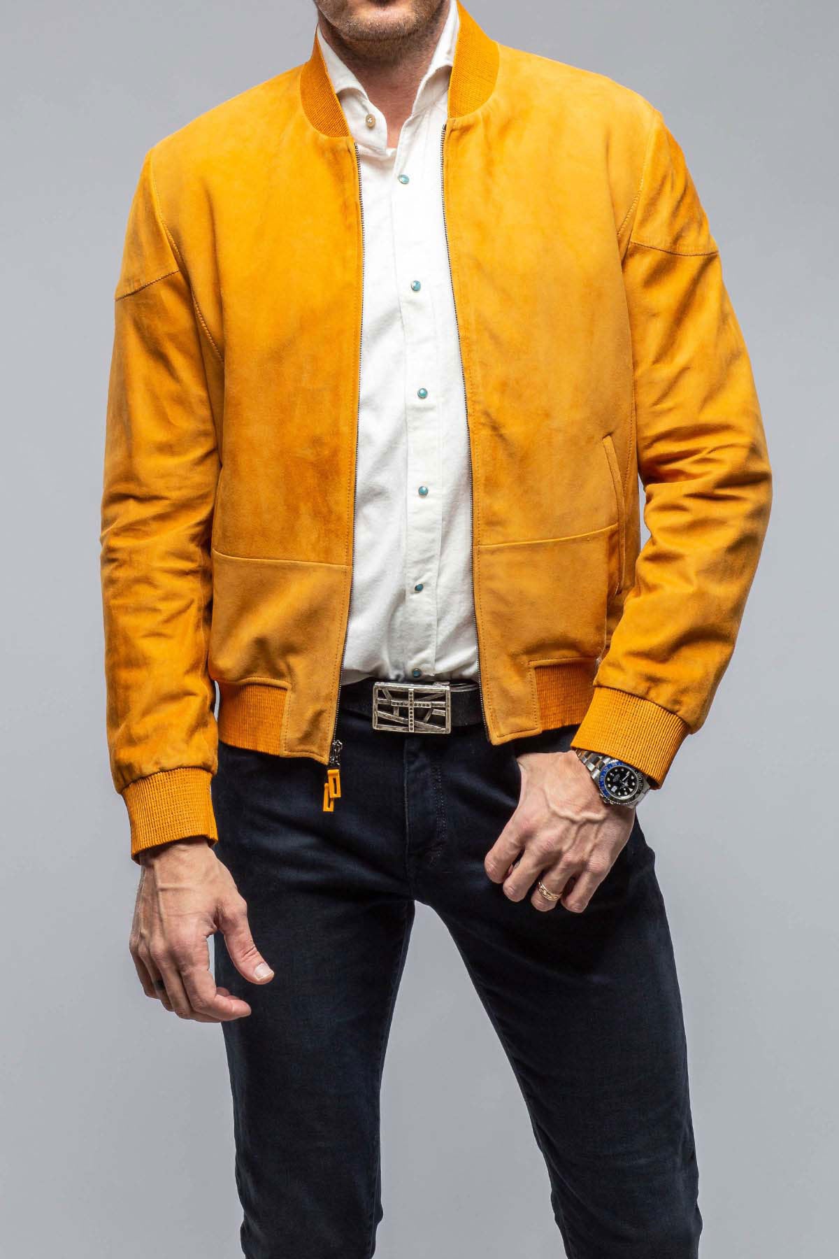 Kalahari Superlight Jacket In Gold | Mens - Outerwear - Leather | Robert Comstock