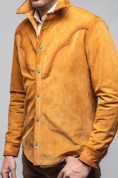 Deleon Buck Stitch Suede Overshirt